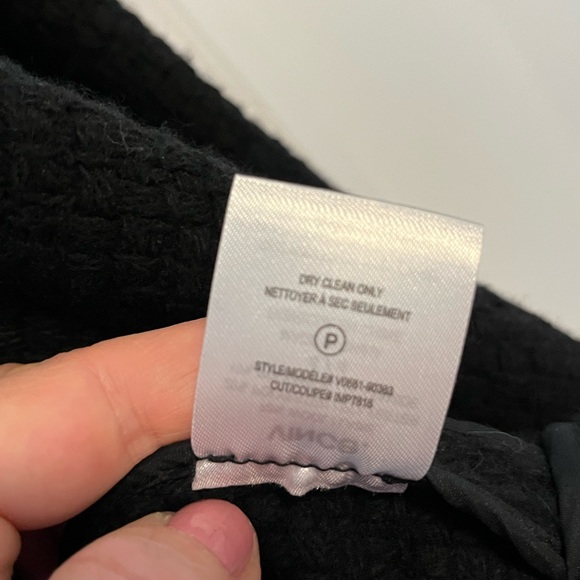 Vince textured wool jacket with faux leather detailing - Picture 6 of 8